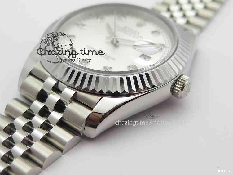 MiroTime 0326 DateJust II 41mm BP Maker Best Edition Silver Diamonds Dial On New Version Jubilee Bracelet A Reliable 3623